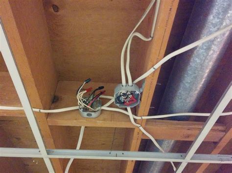 adding an electrical outlet from a junction box|ceiling mounted junction box.